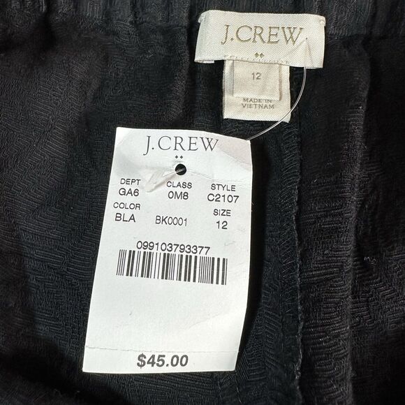 NEW J Crew Size 12 Black Floral Mid Rise Preppy Boardwalk Shortie Shorts 35x2.5 - Picture 6 of 7